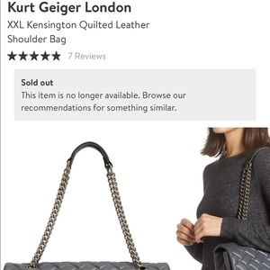 Kurt Geiger LONDON grey soft leather XXL bag